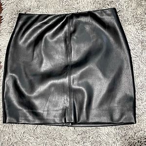 Faux leather skirt